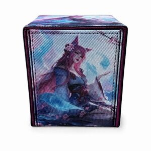 Anime Fox Girl Holographic Card Sleeves 2 Packs w/ Deck Box Trading Card Set